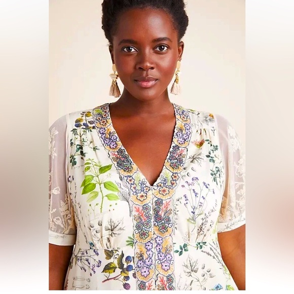 Geisha Designs NWOT Anthropologie Donna Floral Midi Dress Size S. - Picture 2 of 16
